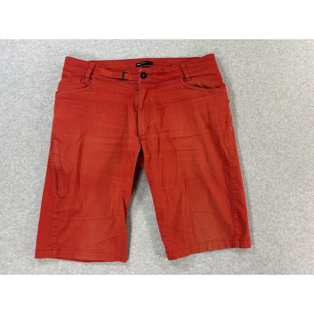 Black Diamond Cotton Blend Climbing Hiking Shorts (Men's 34) Red/Orange - 12"